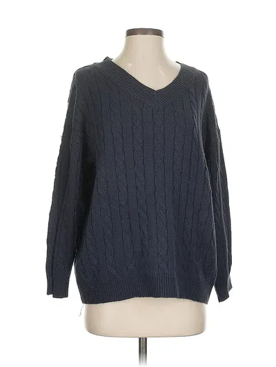 Pre-owned Shein Pullover Sweater In Blue