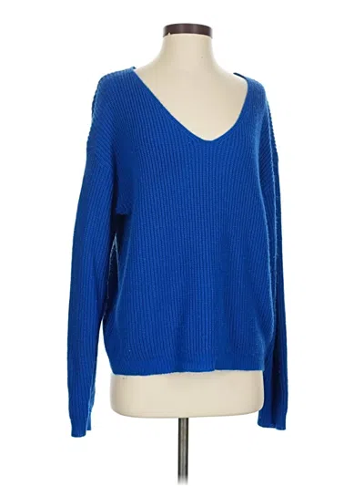 Pre-owned Shein Pullover Sweater In Blue