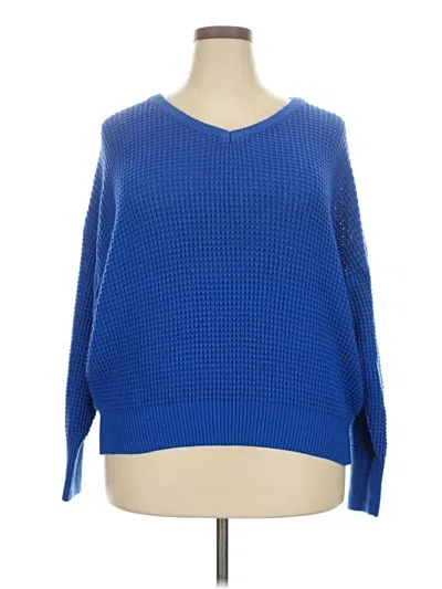 Pre-owned Shein Pullover Sweater In Blue