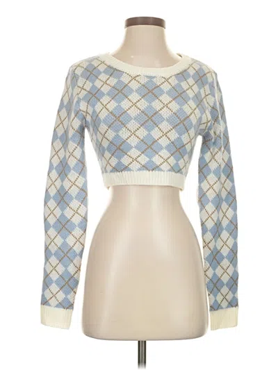 Pre-owned Shein Pullover Sweater In Blue