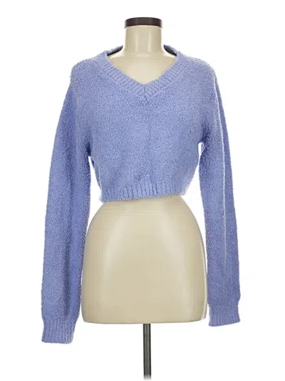 Pre-owned Shein Pullover Sweater In Blue