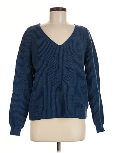 Pre-owned Shein Pullover Sweater In Blue
