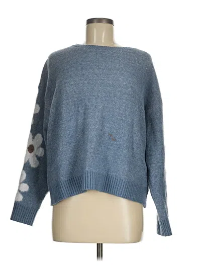 Pre-owned Shein Pullover Sweater In Blue