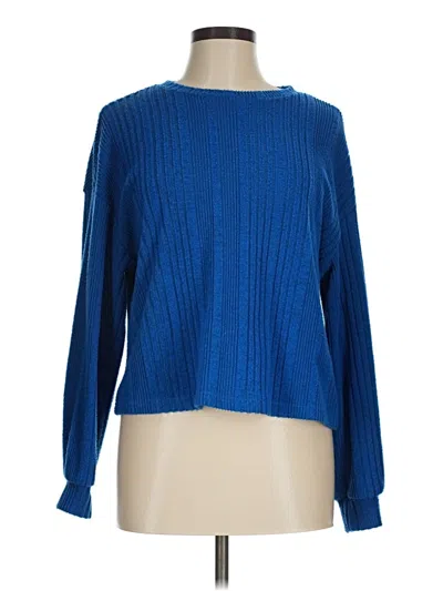 Pre-owned Shein Pullover Sweater In Blue