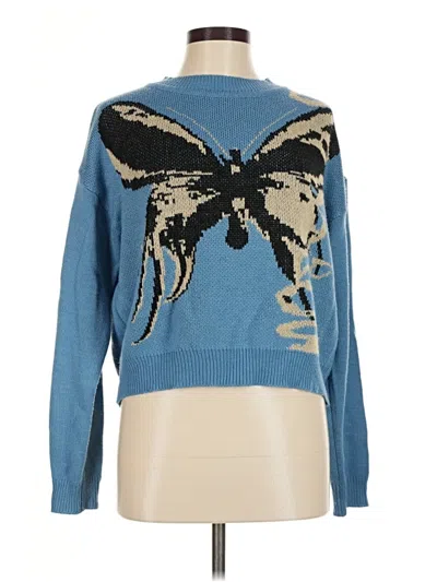 Pre-owned Shein Pullover Sweater In Blue