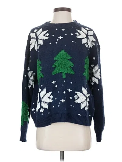 Pre-owned Shein Pullover Sweater In Blue