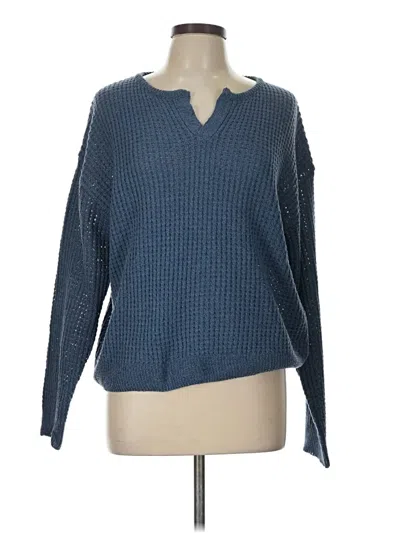 Pre-owned Shein Pullover Sweater In Blue