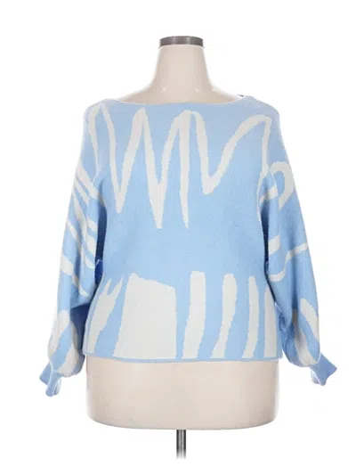 Pre-owned Shein Pullover Sweater In Blue
