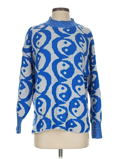 Pre-owned Shein Pullover Sweater In Blue