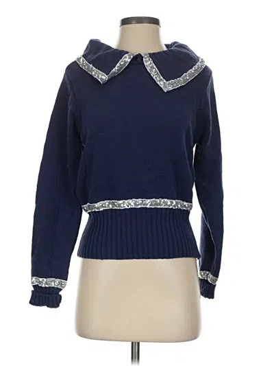 Pre-owned Shein Pullover Sweater In Blue