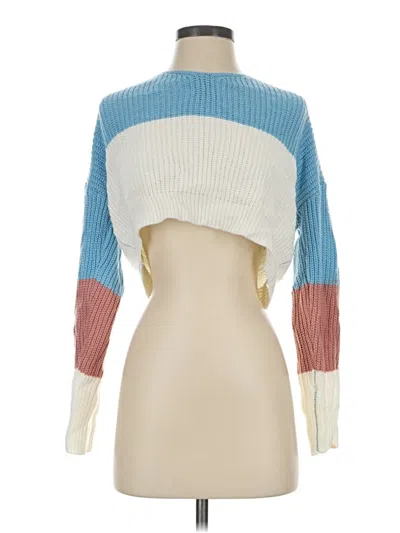 Pre-owned Shein Pullover Sweater In Blue