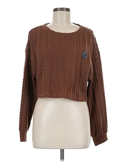 Pre-owned Shein Pullover Sweater In Brown