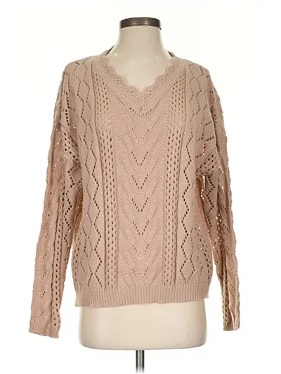 Pre-owned Shein Pullover Sweater In Brown