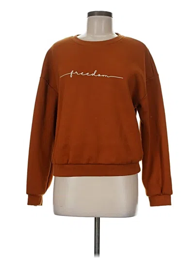 Pre-owned Shein Pullover Sweater In Brown