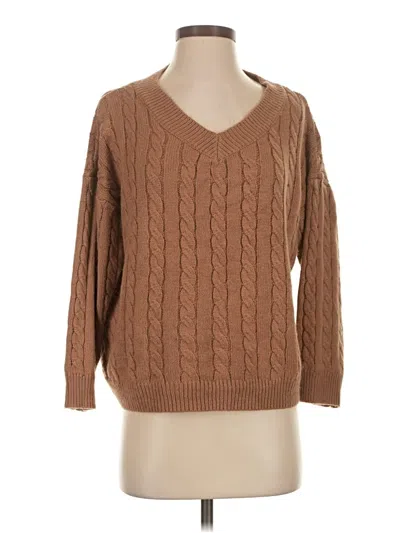 Pre-owned Shein Pullover Sweater In Brown