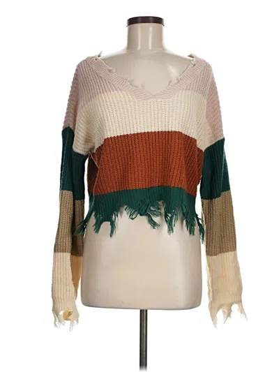 Pre-owned Shein Pullover Sweater In Brown