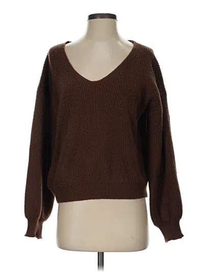 Pre-owned Shein Pullover Sweater In Brown