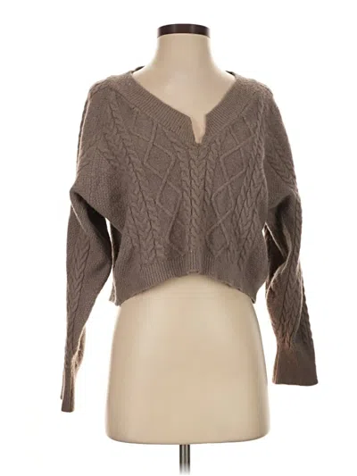 Pre-owned Shein Pullover Sweater In Brown
