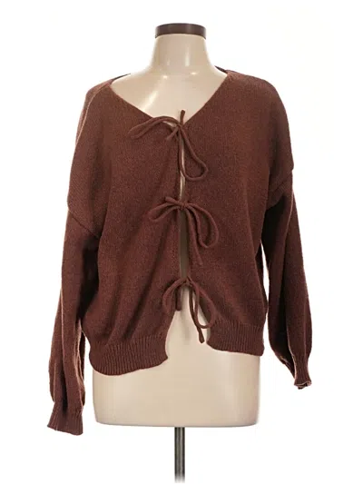 Pre-owned Shein Pullover Sweater In Brown