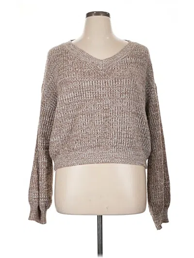 Pre-owned Shein Pullover Sweater In Brown