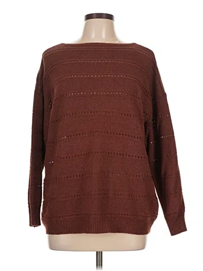 Pre-owned Shein Pullover Sweater In Brown