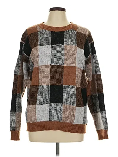 Pre-owned Shein Pullover Sweater In Brown