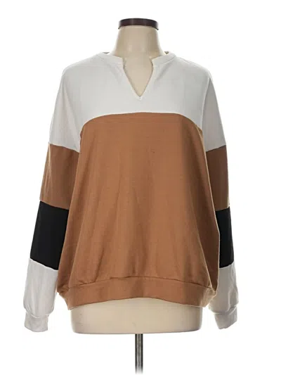 Pre-owned Shein Pullover Sweater In Brown