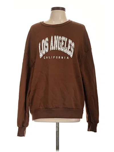 Pre-owned Shein Pullover Sweater In Brown