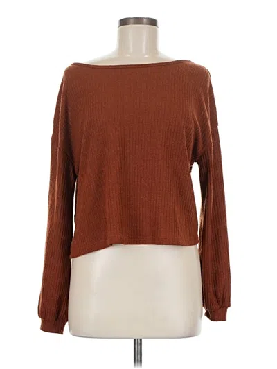 Pre-owned Shein Pullover Sweater In Brown