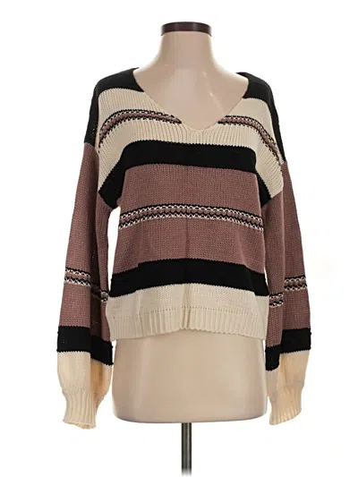 Pre-owned Shein Pullover Sweater In Brown