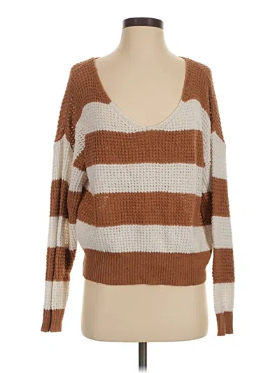 Pre-owned Shein Pullover Sweater In Brown