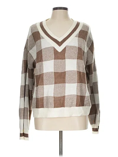 Pre-owned Shein Pullover Sweater In Brown