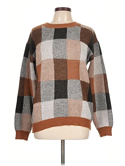 Pre-owned Shein Pullover Sweater In Brown