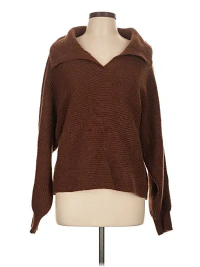 Pre-owned Shein Pullover Sweater In Brown