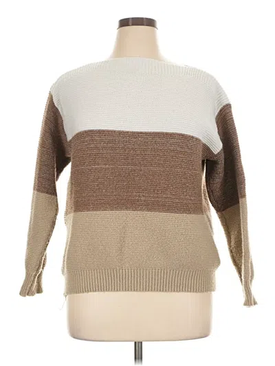 Pre-owned Shein Pullover Sweater In Brown