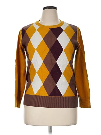 Pre-owned Shein Pullover Sweater In Brown