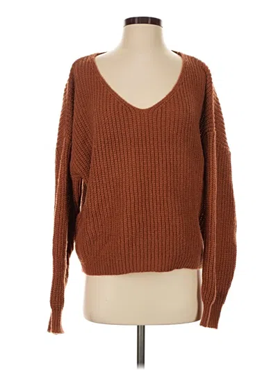 Pre-owned Shein Pullover Sweater In Brown