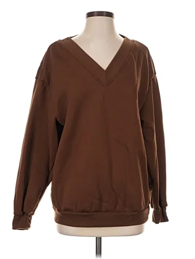 Pre-owned Shein Pullover Sweater In Brown