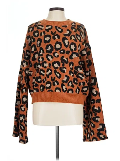 Pre-owned Shein Pullover Sweater In Brown