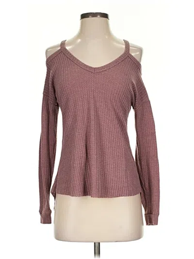 Pre-owned Shein Pullover Sweater In Burgundy
