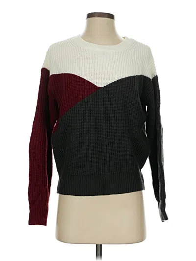 Pre-owned Shein Pullover Sweater In Burgundy