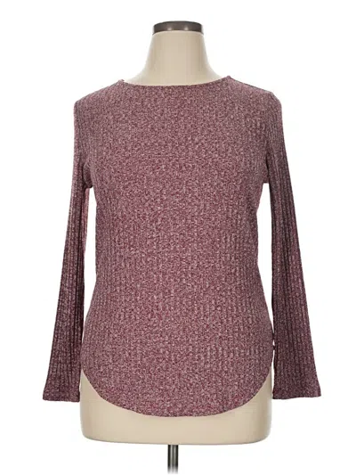 Pre-owned Shein Pullover Sweater In Burgundy