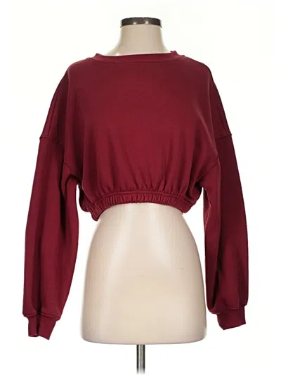 Pre-owned Shein Pullover Sweater In Burgundy