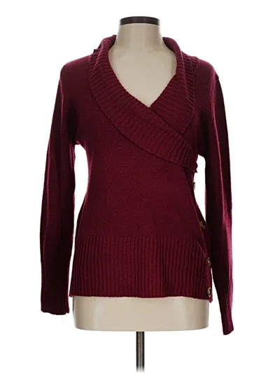 Pre-owned Shein Pullover Sweater In Burgundy