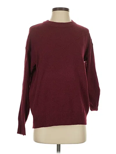 Pre-owned Shein Pullover Sweater In Burgundy