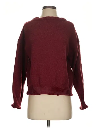 Pre-owned Shein Pullover Sweater In Burgundy