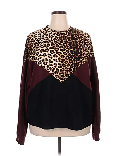 Pre-owned Shein Pullover Sweater In Burgundy
