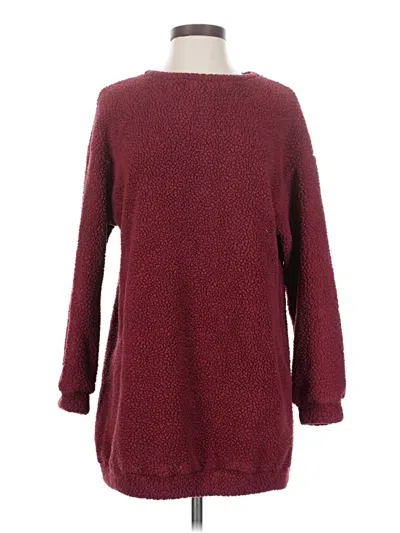Pre-owned Shein Pullover Sweater In Burgundy