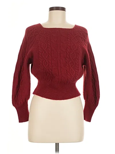 Pre-owned Shein Pullover Sweater In Burgundy