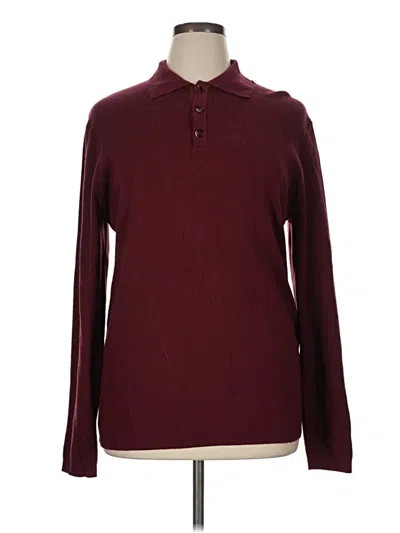 Pre-owned Shein Pullover Sweater In Burgundy